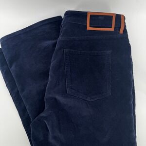 La Ligne Meredith Mid-Rise Jean Corduroy‎ Flare Pants Women's Size 32 Dark Blue